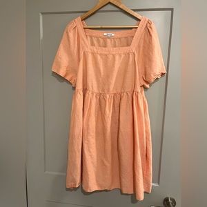 Madewell peach pink babydoll dress